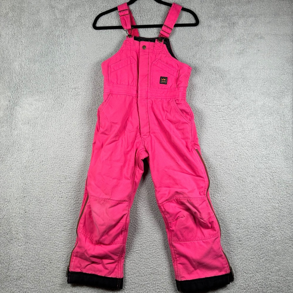 Walls Outdoor‎ Kids Pink Insulated Bib Overalls Workwear Carpenter Sz L 12/14